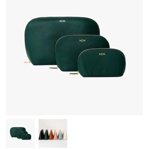 White Elephant Designs Leather Makeup Bag